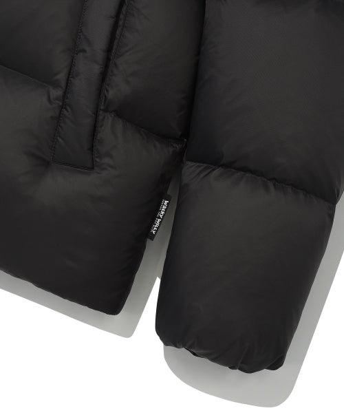 Lipstop-down short puffer gray