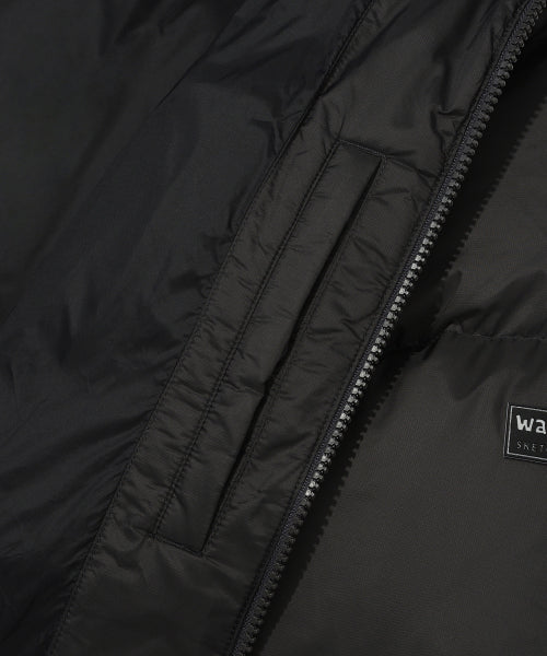 Lipstop-down short puffer gray