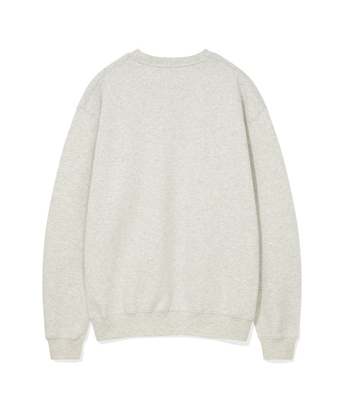 Bouquet embroidered sweatshirt light gray