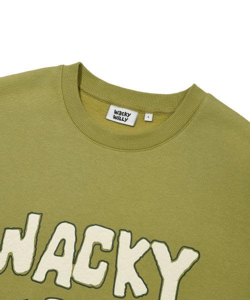 boucle embroidered sweatshirt green