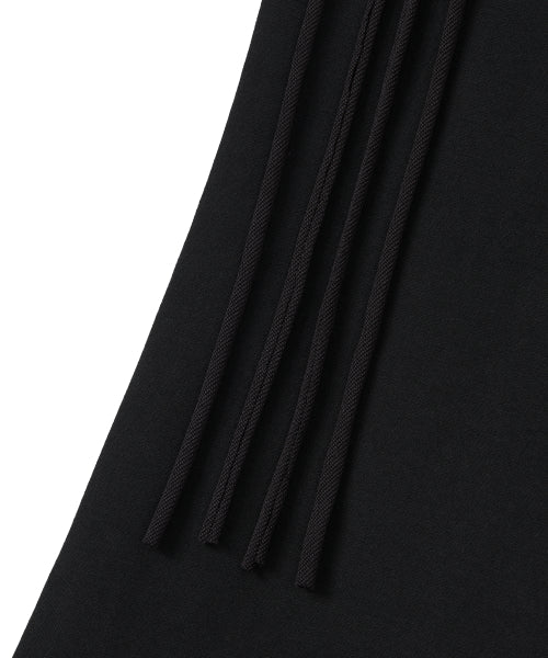Layered Tied Drape Mermaid Skirt - BLACK
