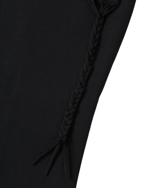 Layered Tied Drape Mermaid Skirt - BLACK
