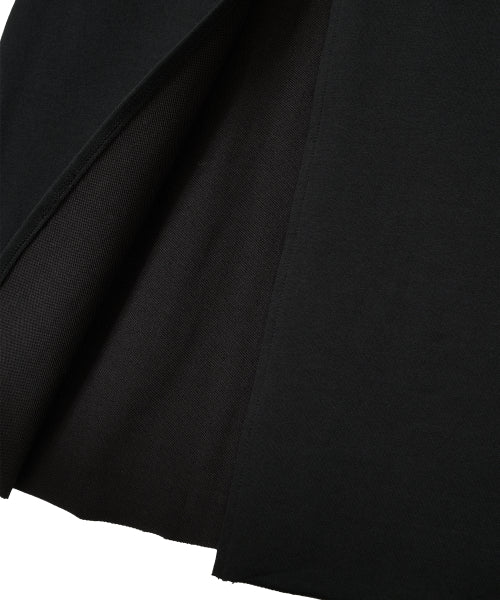 Layered Tied Drape Mermaid Skirt - BLACK