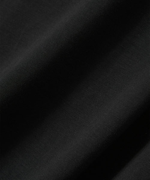 Overlay Drape Long Sleeve Tee - BLACK