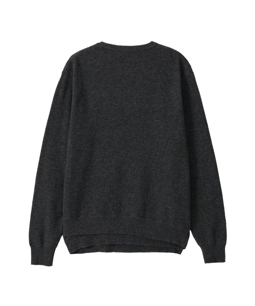Drift Layer Merino Wool Button Knit - CHARCOAL