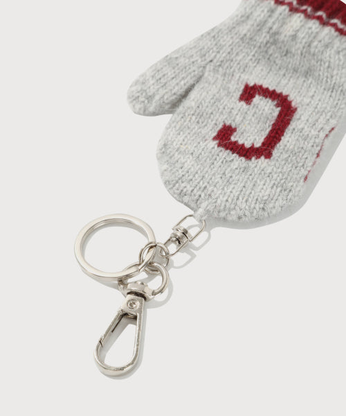 C LOGO GLOVE KNIT KEYRING