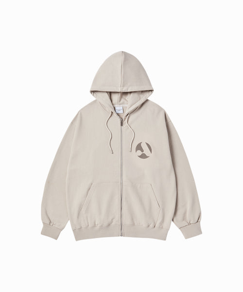 A SYMBOL CIRCLE NAPPING HOODIE ZIP UP (3COLOR)