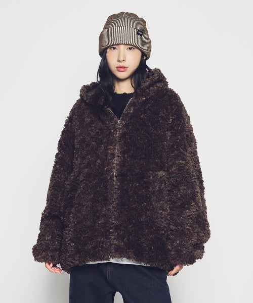 TEDDY HOOD JUMPER (2COLOR)