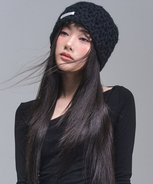 Lindsay Knit Beanie [BLACK]