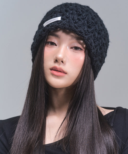 Lindsay Knit Beanie [BLACK]