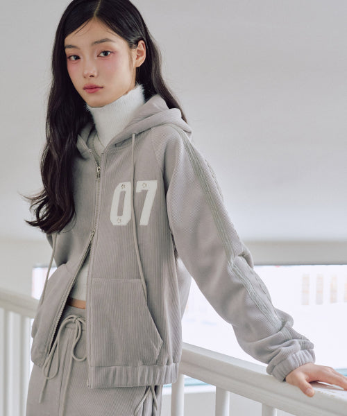 Chloe Beloa Hooded Zip-Up [LIGHT GREY]