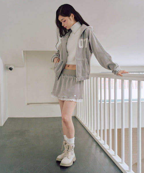 Chloe Beloa Hooded Zip-Up [LIGHT GREY]