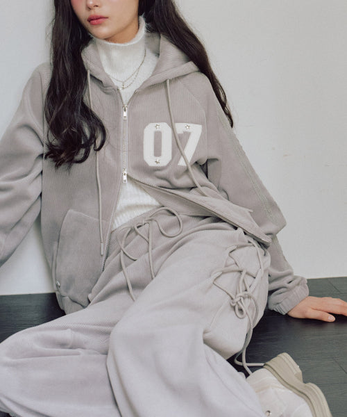 Chloe Beloa Lace-Up Pants [LIGHT GREY]