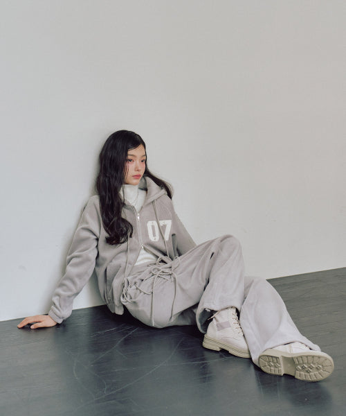 Chloe Beloa Lace-Up Pants [LIGHT GREY]