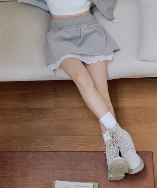 Chloe Beloa Skirt Pants [LIGHT GREY]