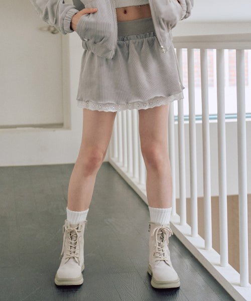 Chloe Beloa Skirt Pants [LIGHT GREY]