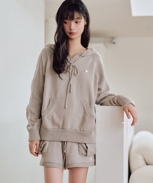 Vanilla Knit Cargo Shorts [LIGHT GREY]