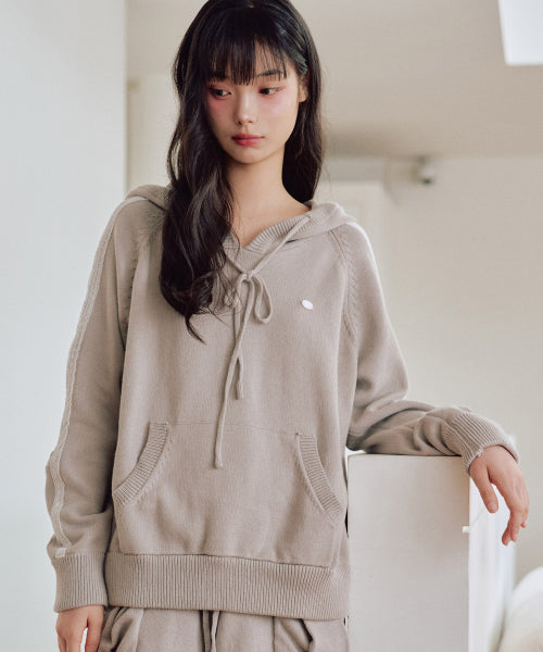 Vanilla Knit Hoodie [IVORY]