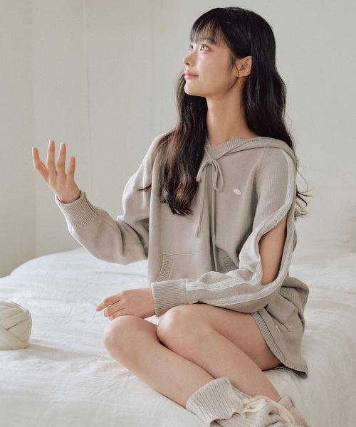 Vanilla Knit Hoodie [IVORY]