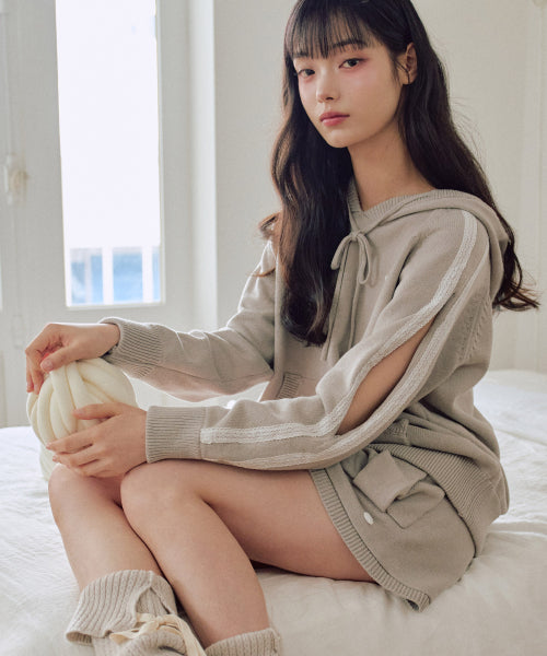 Vanilla Knit Hoodie [IVORY]