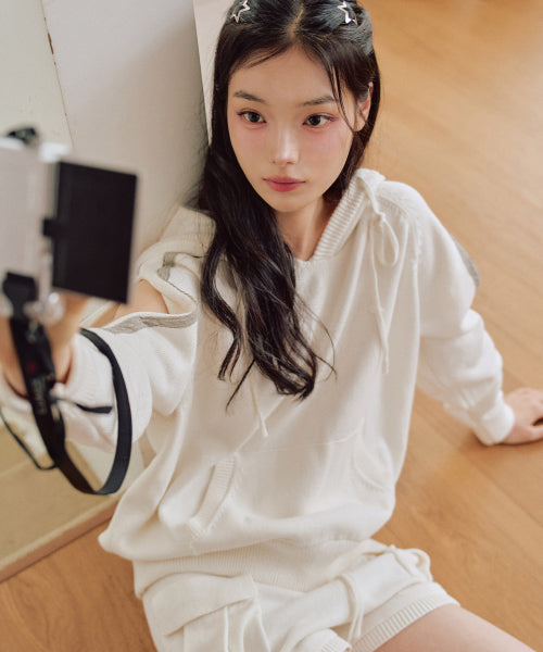 Vanilla Knit Hoodie [IVORY]