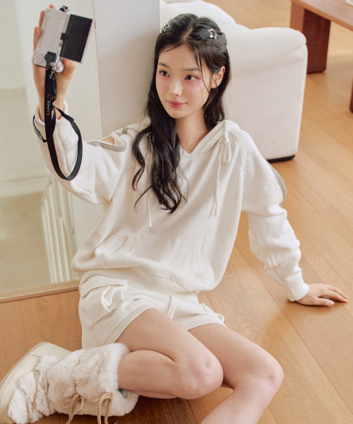 Vanilla Knit Hoodie [IVORY]
