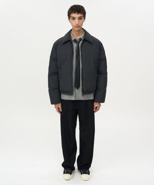 Collar Flight Down Puffer BLACK