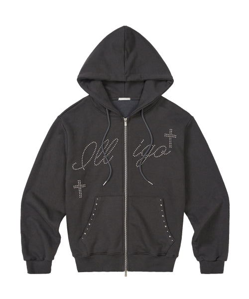 Cross Hotfix Hood Zip-Up Charcoal