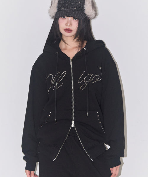 Cross Hotfix Hood Zip-Up Black