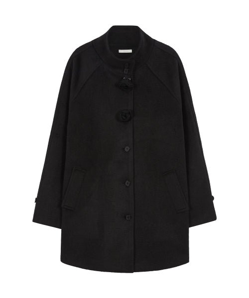 Fleur Half Coat Black