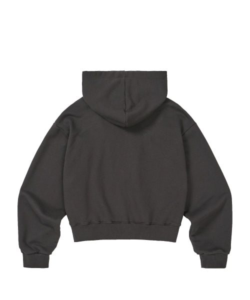 Frade String Hood Zip-Up Charcoal