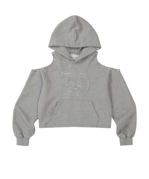 129 Cutout Oversized Fit Hoodie Melange