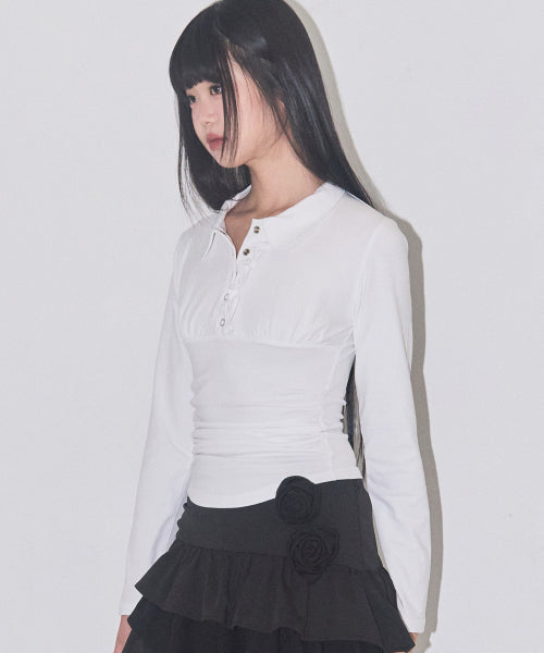 카라넥 셔링 탑 화이트