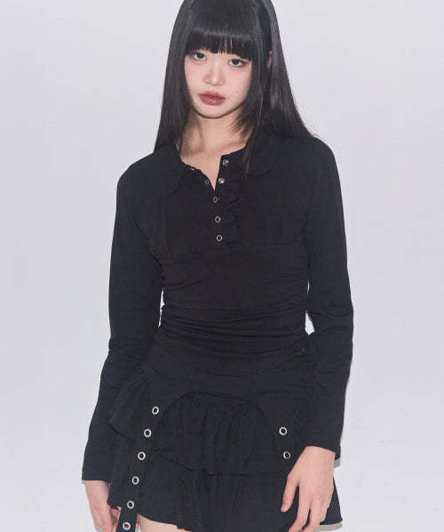 카라넥 셔링 탑 블랙