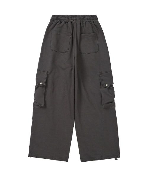 Studded cargo sweatpants Charcoal