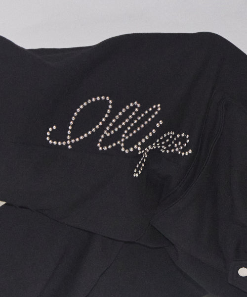Studded cargo sweat pants black