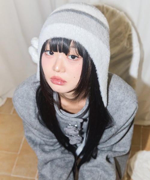 Fleur Earflap Beanie Ivory
