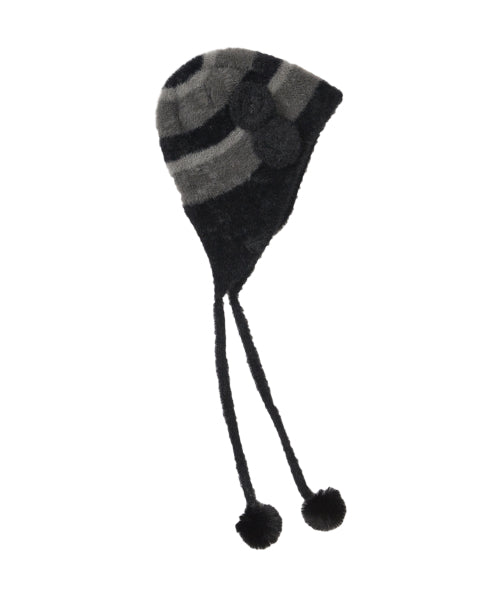 Fleur Earflap Beanie Black