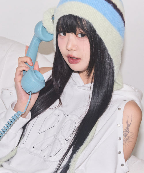 Fleur Earflap Beanie Mint