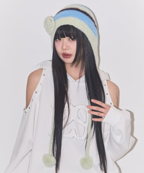 Fleur Earflap Beanie Mint