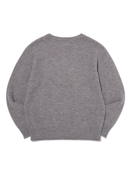 RIBBON CHERRY LOOSE FIT HAIRY PULLOVER [CHA]