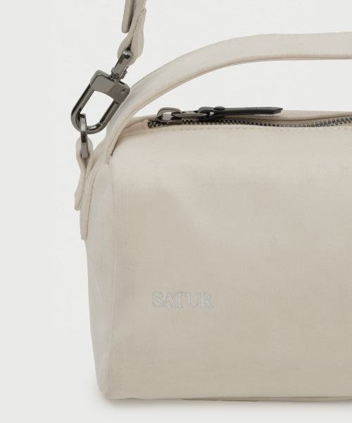 Verona Synthetic Suede Bag Cream