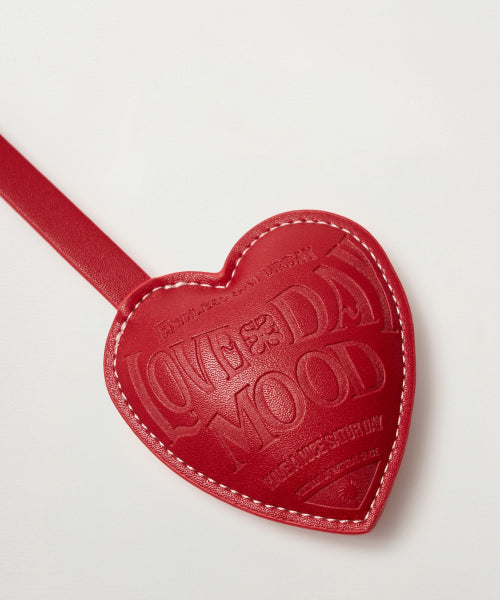 Saturday Synthetic Leather Keyring Red