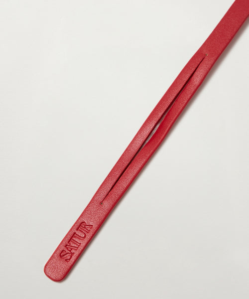 Saturday Synthetic Leather Keyring Red