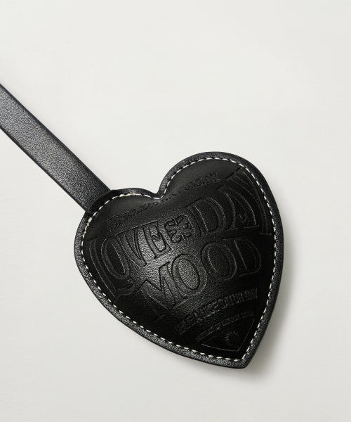 Saturday Synthetic Leather Keyring Black