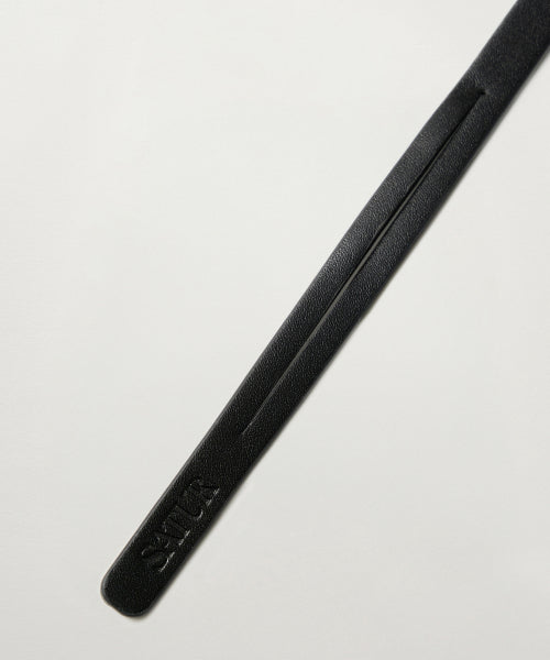 Saturday Synthetic Leather Keyring Black