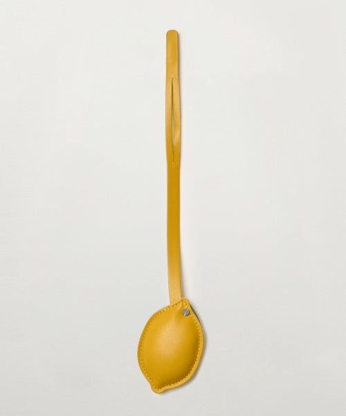 Citron Synthetic Leather Keyring Yellow