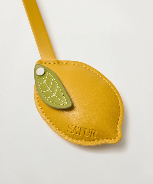 Citron Synthetic Leather Keyring Yellow