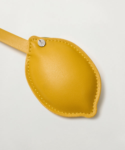 Citron Synthetic Leather Keyring Yellow