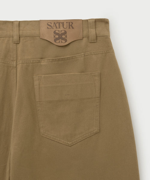 Teo Brushed Cotton Pants Beige